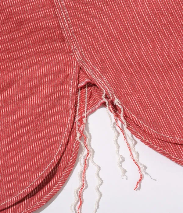 Sugar Cane, Jean Cord Work Shirt, Red